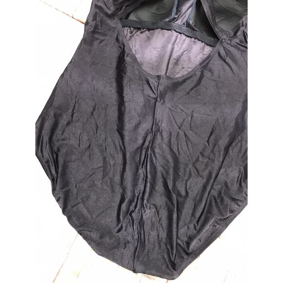 Speedo Women's Black One Piece Bathing Suit Swim Suit Plus Sz 22 Lightly Padded - Picture 10 of 12